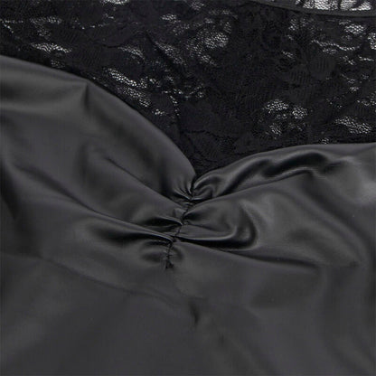 SUBBLIME - 955595 LONG SLEEVE DRESS WITH BLACK LACE S/M - Kink&Play