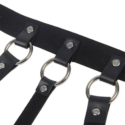 SUBBLIME - CHEST HARNESS WITH BIG RING CHAINS ONE SIZE - Kink&Play