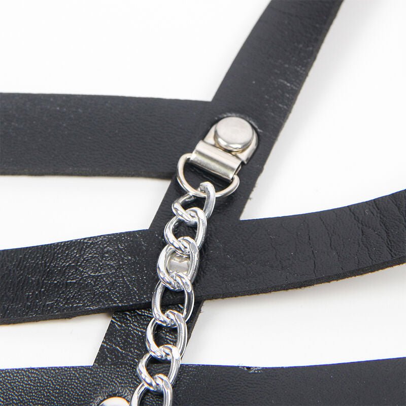 SUBBLIME - CORSET HARNESS WITH CHAINDETAIL ONE SIZE - Kink&Play