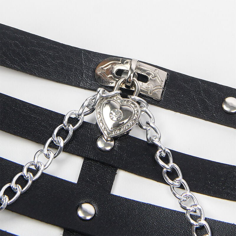 SUBBLIME - CORSET HARNESS WITH CHAINDETAIL ONE SIZE - Kink&Play