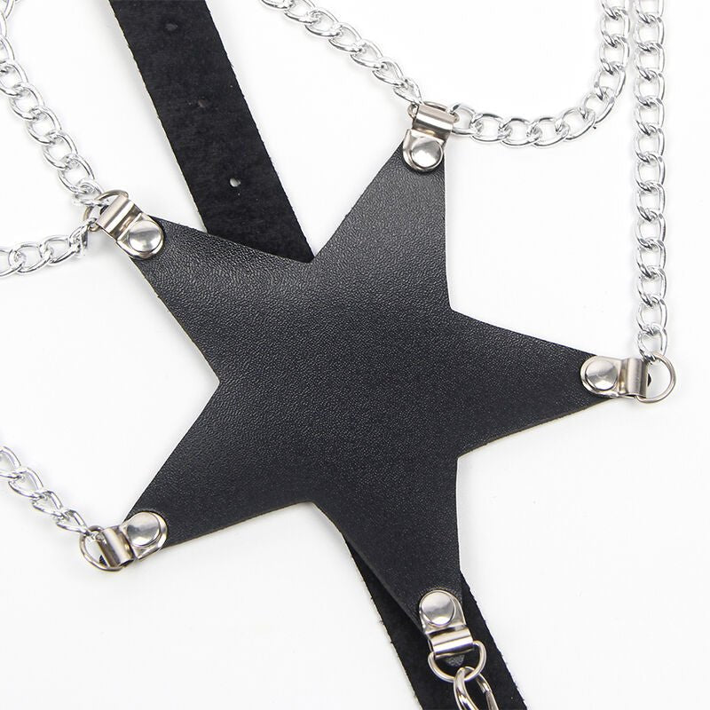 SUBBLIME - FULL BODY HARNESS WITH STAR CHAINDETAIL ONE SIZE - Kink&Play