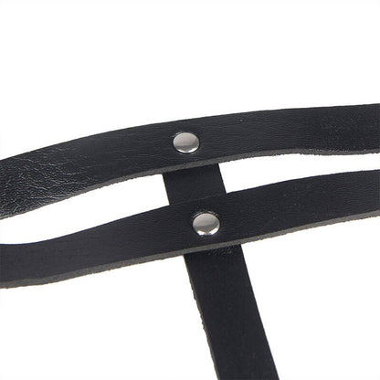 SUBBLIME - LEATHER RING CHAINBELT BLACK ONE SIZE - Kink&Play