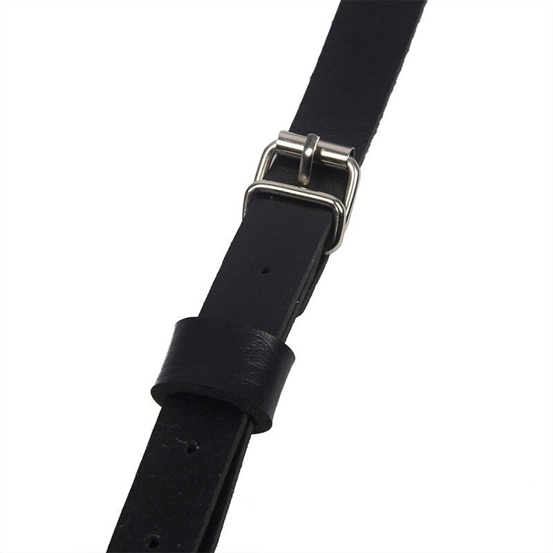 SUBBLIME - LEATHER RING CHEST HARNESS BLACK ONE SIZE - Kink&Play