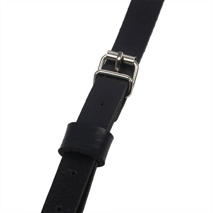 SUBBLIME - LEATHER RING CHEST HARNESS BLACK ONE SIZE - Kink&Play