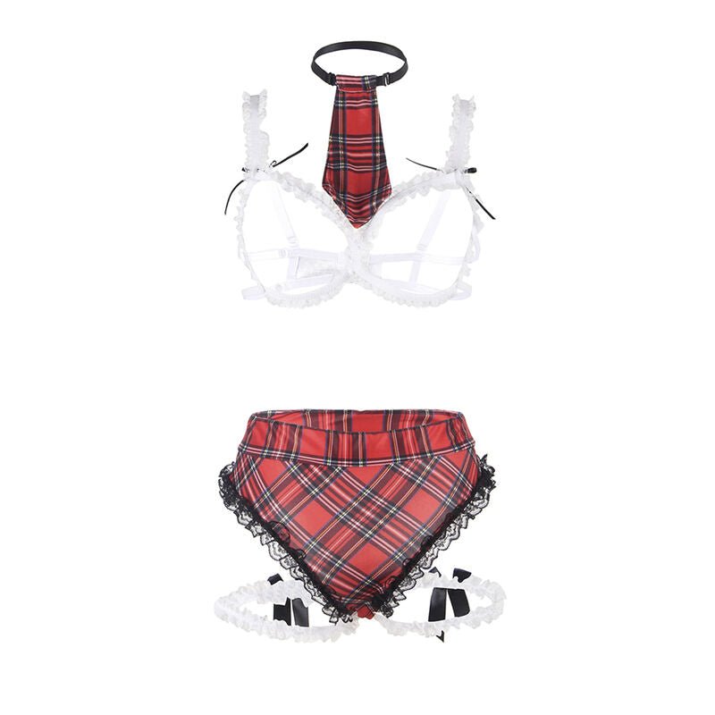 SUBBLIME - SEXY SCHOOLGIRL COSTUME WITH BRA L/XL - Kink&Play