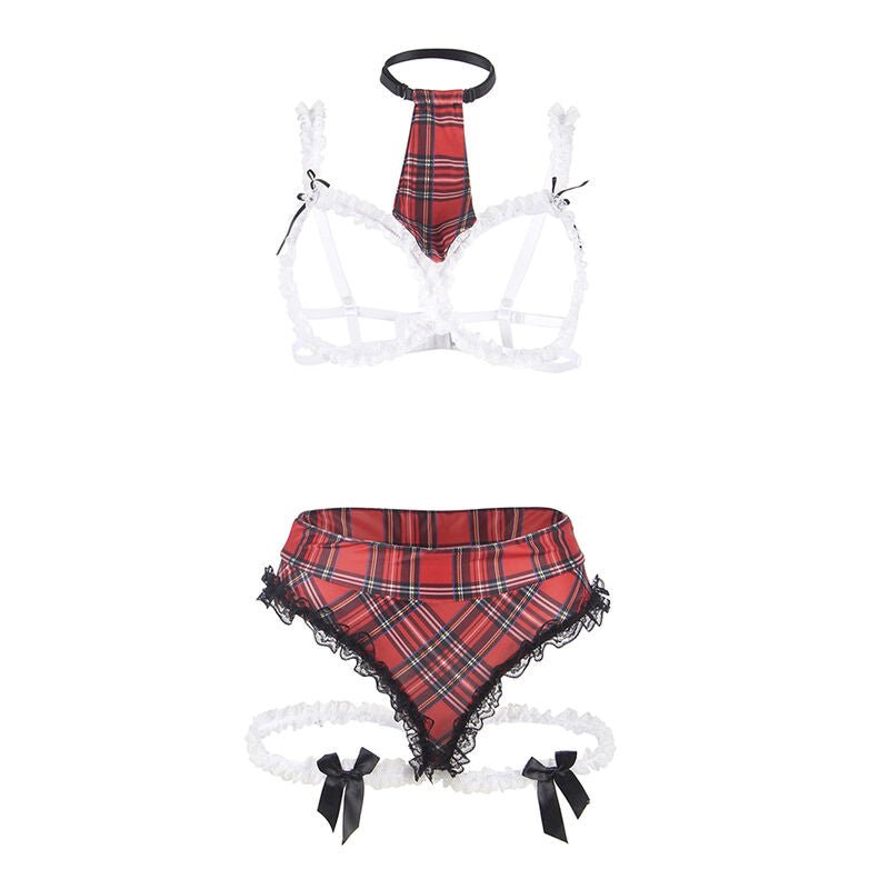 SUBBLIME - SEXY SCHOOLGIRL COSTUME WITH BRA L/XL - Kink&Play