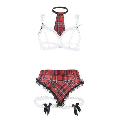 SUBBLIME - SEXY SCHOOLGIRL COSTUME WITH BRA L/XL - Kink&Play