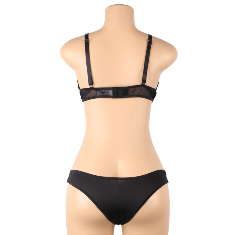 SUBBLIME - TWO PIECE SET OF TRANSPARENCY BRA AND S/M STRIPS - Kink&Play