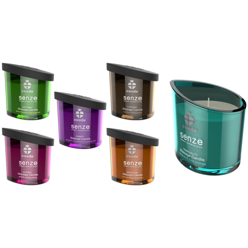 SWEDE - SENZE SEDUCTION MASSAGE CANDLE - CLOVE, ORANGE, LAVENDER - Kink&Play