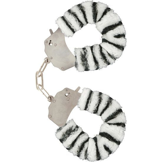 TOYJOY - FURRY FUN CUFFS BONDAGE ZEBRA - Kink&Play