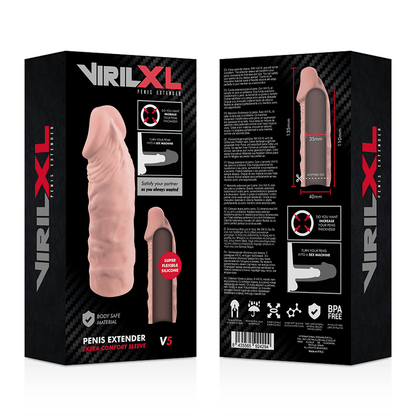 VIRILXL - LIQUID SILICONE V5 NATURAL PENIS EXTENSION - Kink&Play