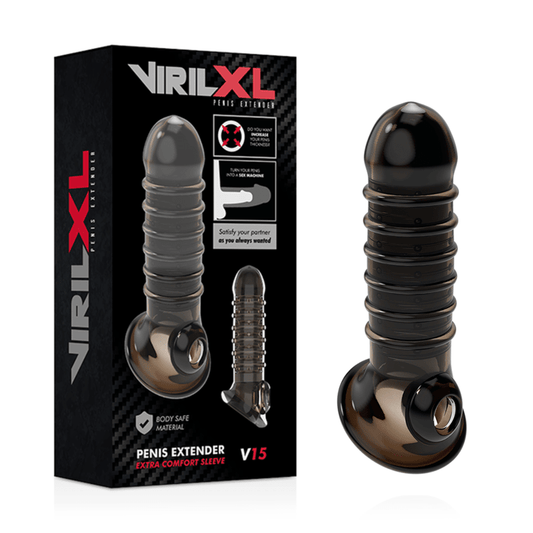 VIRILXL - PENIS EXTENSION AND SHEATH V15 BLACK - Kink&Play
